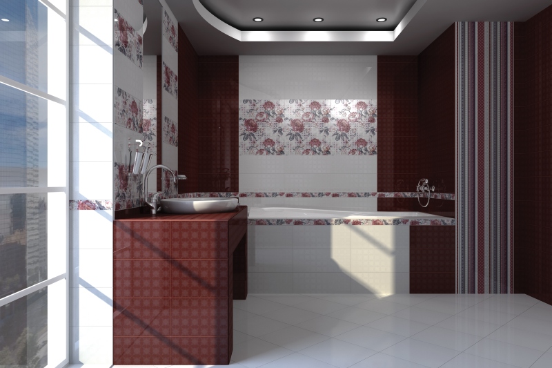 Фото в интерьере для ванной Europa Ceramica Prada 20x50